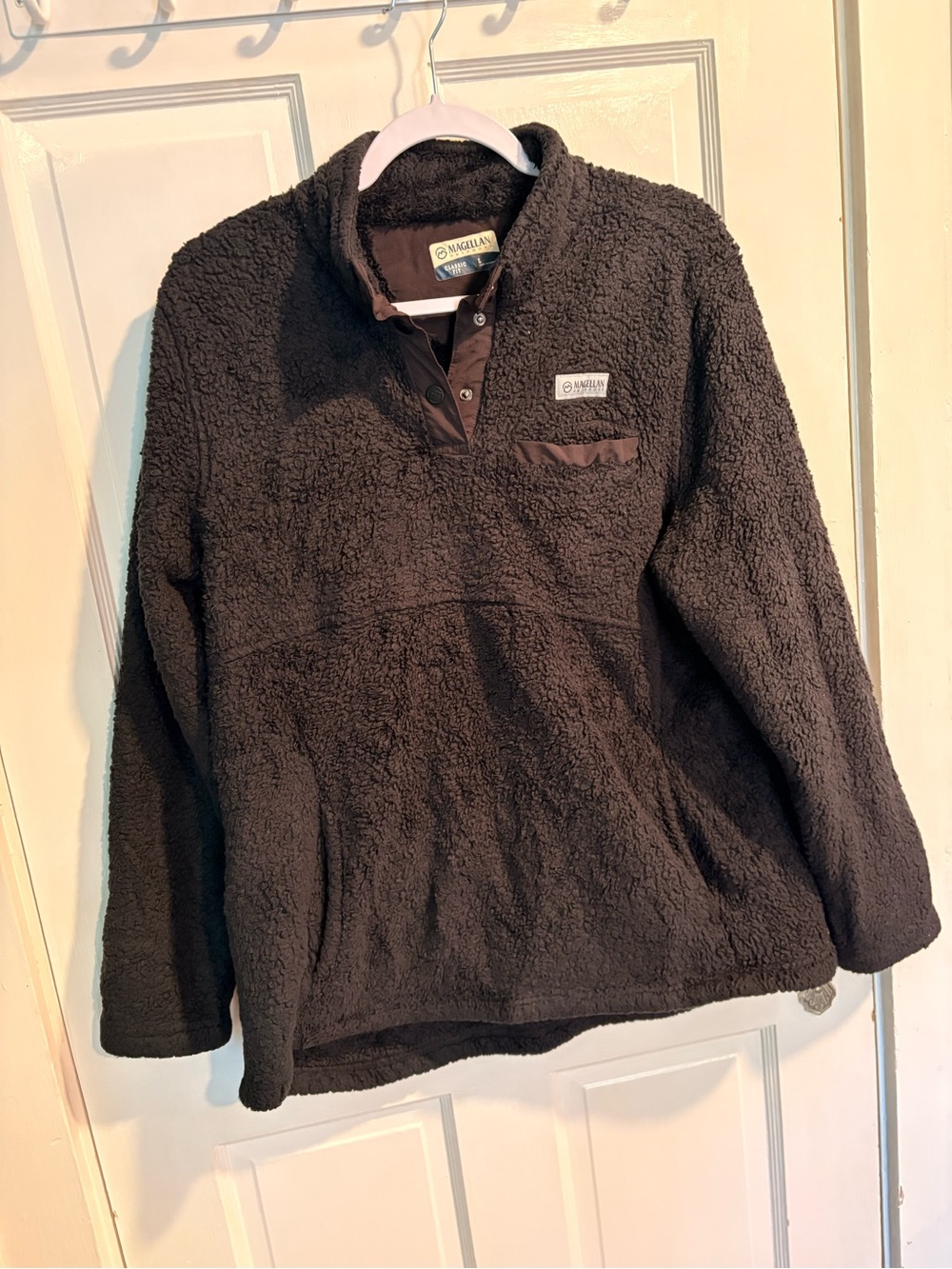 Magellan Outdoors Sherpa Pullover Jacket - Black